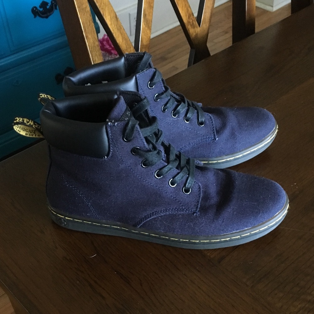 Navy Canvas Doc Martens